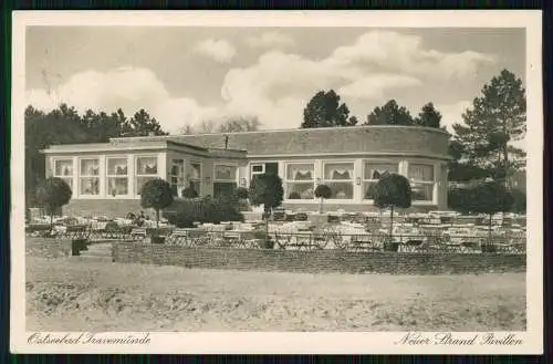 2x AK Ostseebad Travemünde Strandpavillon und städtischer Kursaal 1928 gelaufen