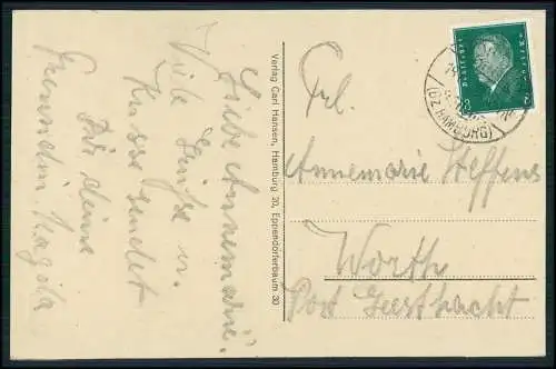 AK Wohldorf Duvenstedt Hamburg Wandsbek 1000-jährige Tannenallee 1929 gelaufen