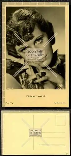 Foto AK Postkarte Schauspielerin Portrait - Elisabeth Wendt - Ross Verlag Karte