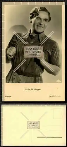 Foto AK Postkarte Schauspieler Portrait - Attila Hörbiger - Ross Verlag Karte