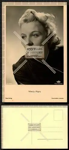 Foto AK Postkarte Schauspielerin Portrait - Mady Rahl - Ross Verlag Karte