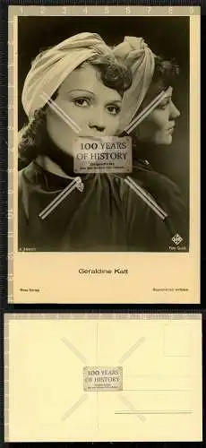 Foto AK Postkarte Schauspielerin Portrait - Geraldine Katt - Ross Verlag Karte