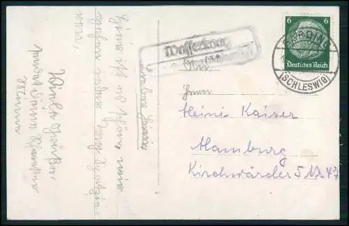 AK Sieversfleth Tetenbüll Genesungsheim Haus Elisabeth Landpost Wasserkoog 1939