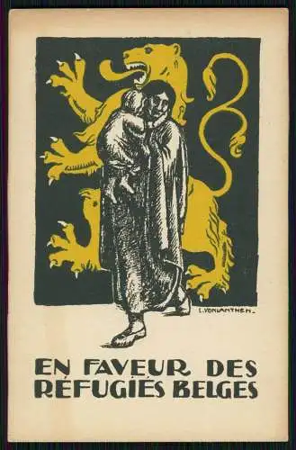 AK Belgien 1. WK En Faveur des Refugies Belges C. Robert 1914-18