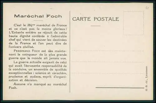 Künstler Ansichtskarte Postkarte Der Gewinner Marschall Ferdinand Foch Vainqueur