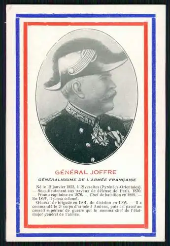 AK Le General Joseph Joffre, Generalissime de l'armee francaise, Portrait