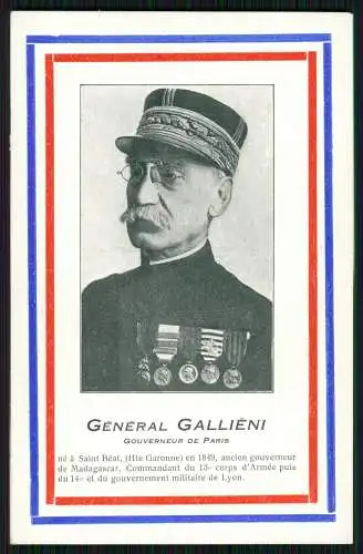 AK Joseph Gallieni französischer General Kriegsminister Portrait Uniform Orden