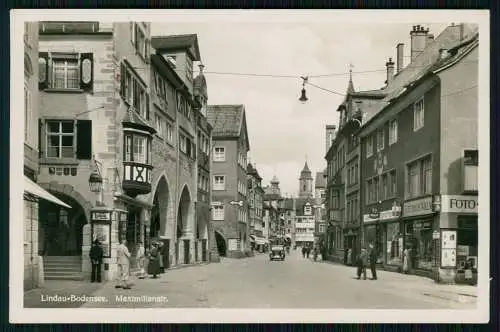 Foto AK Lindau Bodensee Blick in die Maximilianstraße 1943 gelaufen