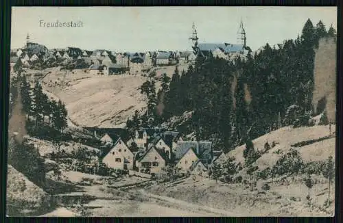 AK Freudenstadt im Schwarzwald Panorama mit Kirchen 1909 gelaufen