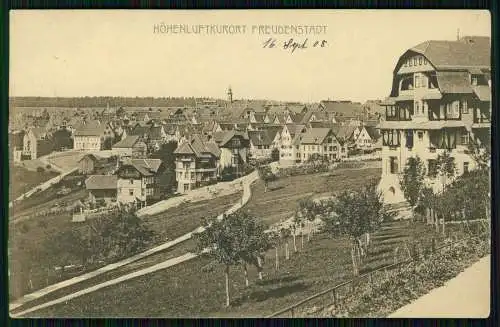 AK Freudenstadt im Schwarzwald Panorama Villenviertel 1908 gelaufen