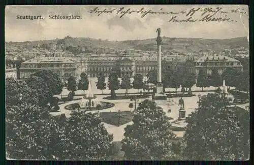 2x AK Stuttgart Blick Schlossplatz versendet 1903 nach A. Salomon Graal-Müritz