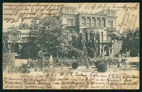 AK Berg Stuttgart Schloss Villa Berg, Parkanlage 1905 gelaufen