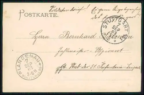AK Stuttgart am Neckar, Blick auf das Landesgewerbemuseum 1903 gelaufen