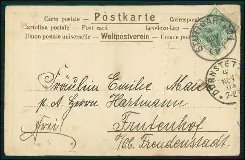 AK Präge Stuttgart Galateabrunnen Herzog-Eugen-Brunnen Eugensbrunnen 1903 gel.