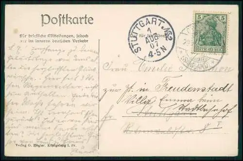 AK Klein Kuhren Ostpreußen Schlucht bei Donskoje Groß Dirschkeim 1907 Stuttgart