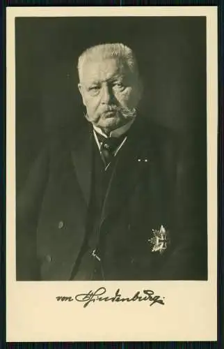 Echt Foto AK Portrait Generalfeldmarschall Paul von Hindenburg m. Eisernes Kreuz