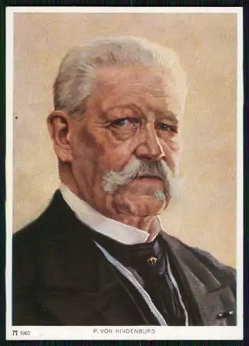 AK Generalfeldmarschall Paul von Hindenburg Portrait - Gemälde von Hans Toepper