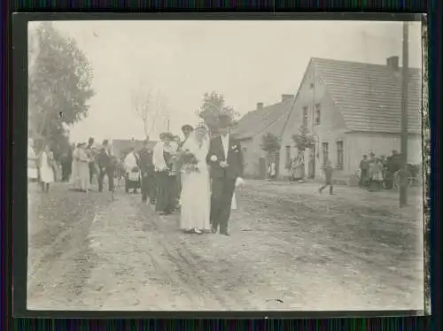 14x Foto Hochzeit 1925-35 Braut Bräutigam Feierlichkeit mit Gäste und vieles