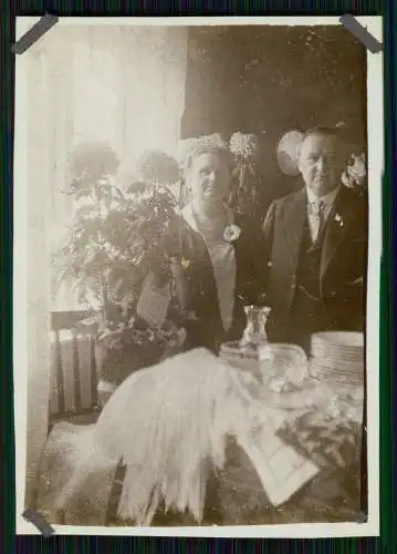 14x Foto Hochzeit 1925-35 Braut Bräutigam Feierlichkeit mit Gäste und vieles