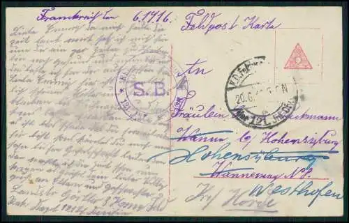 6x AK 1.WK einer Serie - Liebe und Treue - 3919-1-6 Feldpost 1916 gelaufen