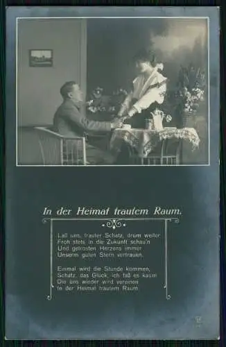 6x AK 1.WK einer Serie - In der Heimat trautem Raum 7711-1-6 Feldpost 1916 gel.