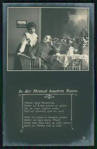 6x AK 1.WK einer Serie - In der Heimat trautem Raum 7711-1-6 Feldpost 1916 gel.