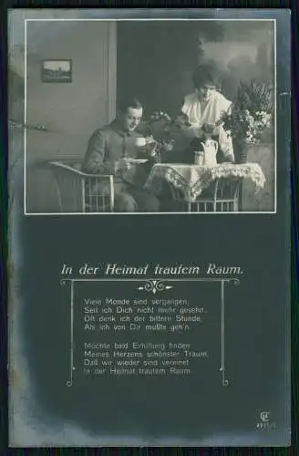 6x AK 1.WK einer Serie - In der Heimat trautem Raum 7711-1-6 Feldpost 1916 gel.