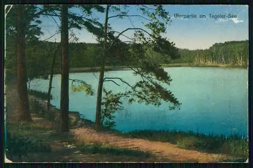 2x AK Berlin Reinickendorf Tegel Segelboot Liebesinsel Tegeler See 1918 gelaufen