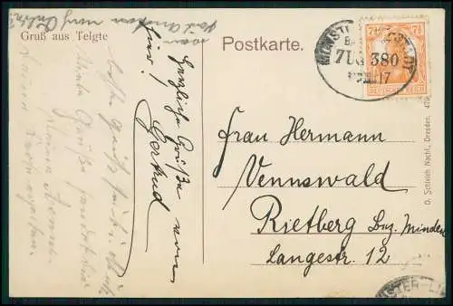 AK Telgte Nordrhein Westfalen Teil Ansicht mit Kirche und Synagoge 1917 gelaufen