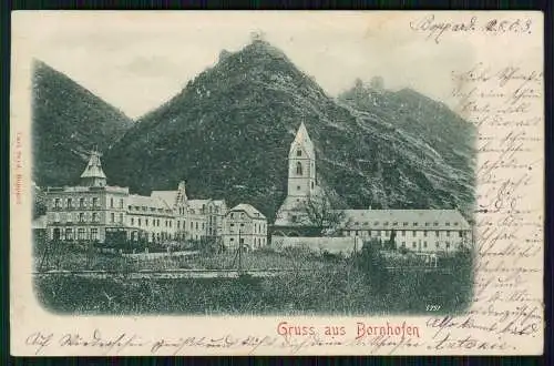 AK Relief Präge Kamp-Bornhofen am Rhein Burg Sterrenberg u. Liebenstein 1903 gel