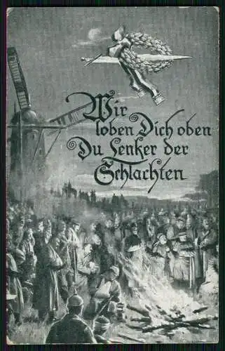 AK Wir loben Dich oben Du Lenker der Schlachten, Feldgottesdienst 1915 Feldpost