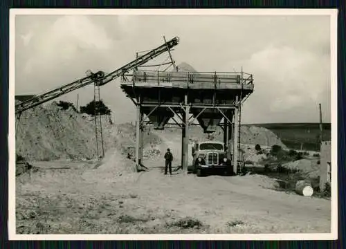 4x Foto Straßenbau mit Dampfwalze Betonmischer Arbeitseinsatz 1945-55