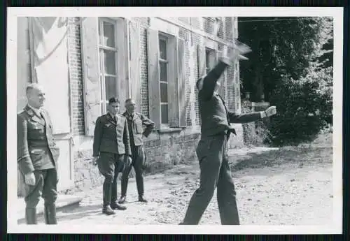 5x Foto Luftwaffe Quartier Chateau Frankreich 1940 Text Stemp Geheim n. zensiert