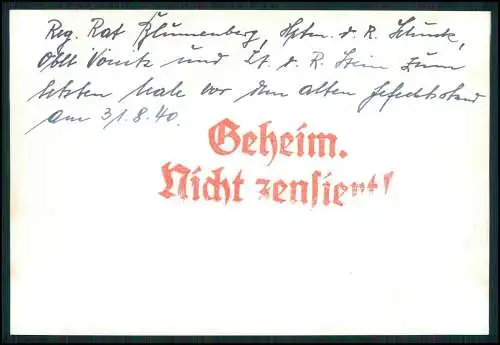 5x Foto Luftwaffe Quartier Chateau Frankreich 1940 Text Stemp Geheim n. zensiert