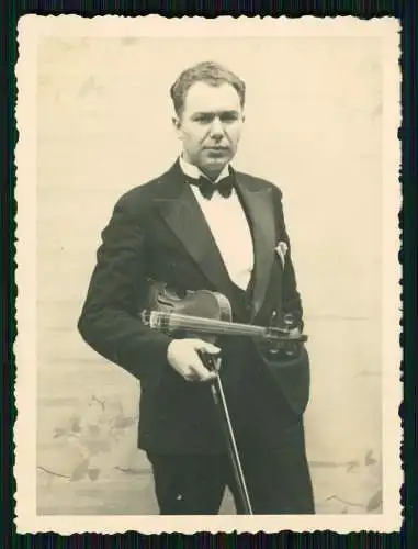 3x Foto Portrait Mann mit Violine Geige Bogen Streichinstrument Stradivari 1939