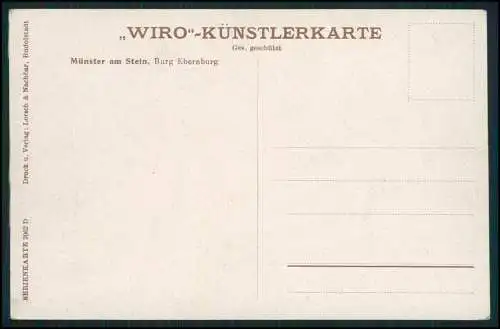 6x WIRO - KÜNSTLERKARTE Bad Münster am Stein diverse Ansichten um 1900