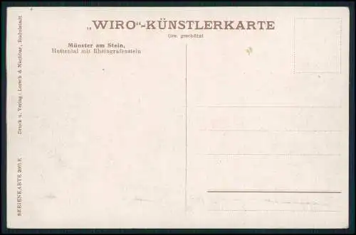 6x WIRO - KÜNSTLERKARTE Bad Münster am Stein diverse Ansichten um 1900