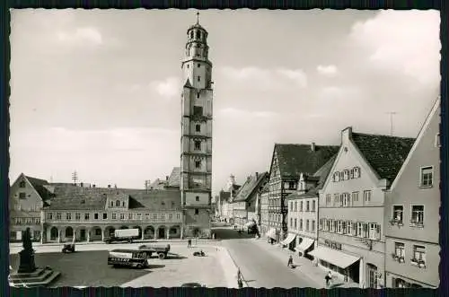 2x Foto AK Lauingen an der Donau Schwäbische Alb, Rathaus mit Schimmelturm