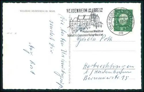 Foto AK Heidenheim an der Brenz Wald-Bad Freibad Badeanstalt Baden-Württemberg