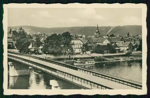 AK Bodenwerder an der Weser, Adolf Hitler Brücke 1939 Feldpost gelaufen