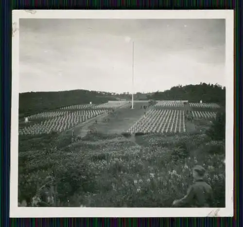 Foto Wehrmacht Gräber Kreuze Elsass Haut Rhin ? 1940-41