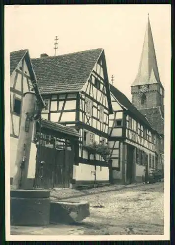 3x Foto Dörrenbach Rheinland Pfalz Fachwerkhäuser Rathaus Treppe an Kirche 1936