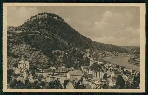 3x AK Königstein Elbe Sächs. Schweiz, Panorama, Festung Königstein Salondampfer