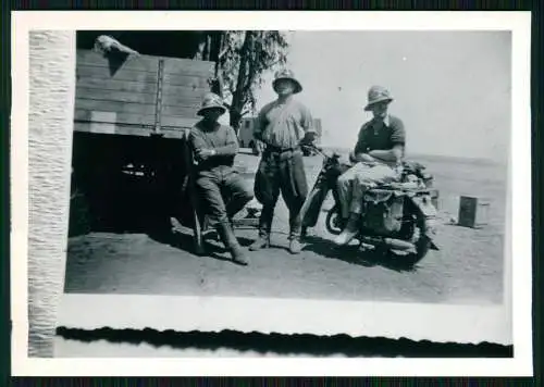 5x Foto Soldaten der Wehrmacht mit Motorrad Krad Fahrzeuge Fotopapier nach 1945