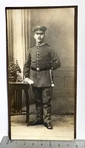 CAB Foto Soldat Uniform Seitengewehr, Fotografie, Emil Burger, Ulm, Syrlinstr. 4