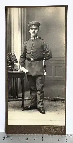 CAB Foto Soldat Uniform Seitengewehr Fotografie, Emil Burger, Ulm, Syrlinstr. 4