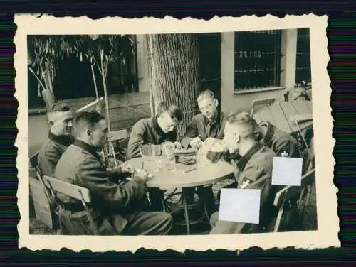 6x Foto Soldaten Gumpoldskirchen in Niederösterreich Heuriger im Ratsgarten 1940