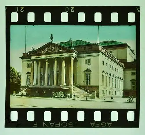 Altes Aquacolor Farb-Dia Berlin Staatsoper unter den Linden