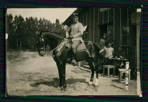 7x Foto 1. WK Soldat mit Pferd Springreiten über Hürden und Besen 1917-18