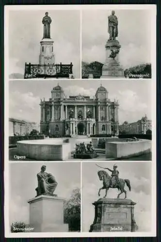 4x Foto AK Zagreb Kroatien, diverse Ansichten 1941